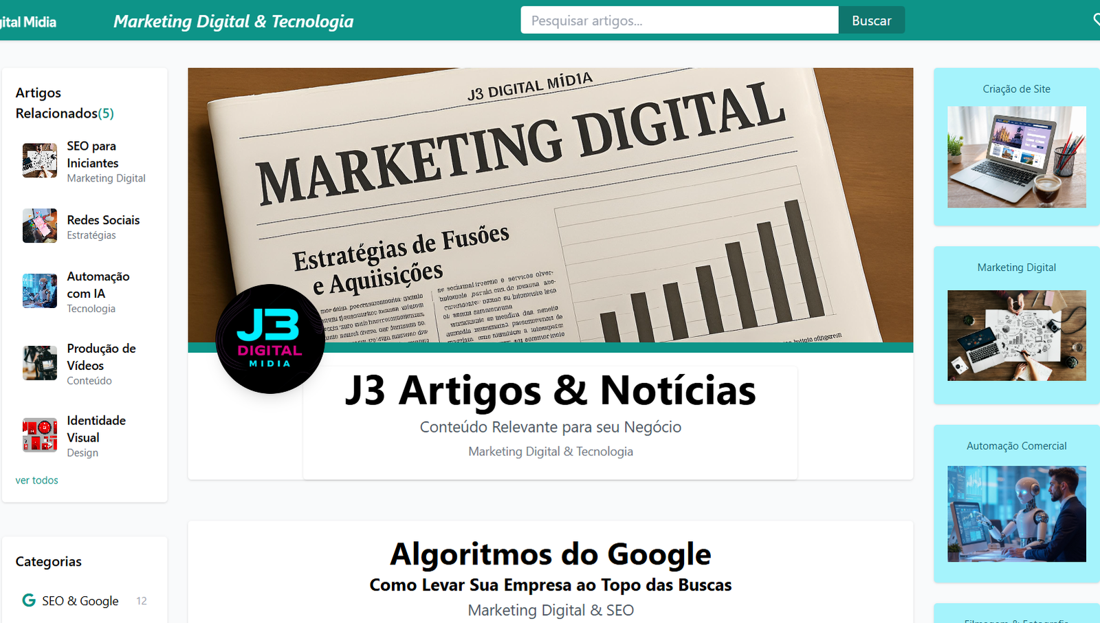 Artigos & Notícias - J3 Digital Mídia