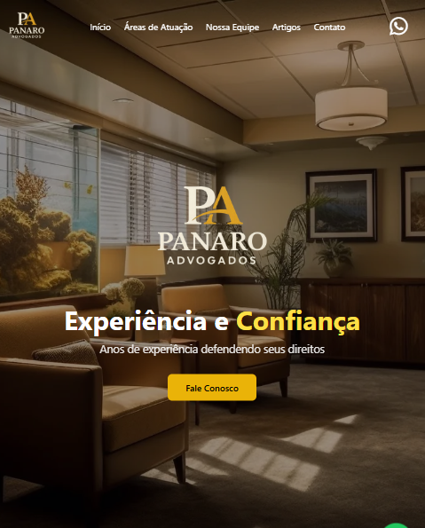 Site Panaro - Projeto de Criação de Site Desenvolvido pela J3 Digital Mídia